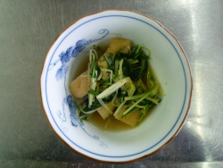 水菜と油あげのさっと煮